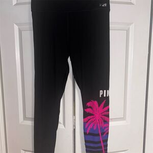 Victoria's Secret PINK Tropical Palm Leggings Women's L Multicolor